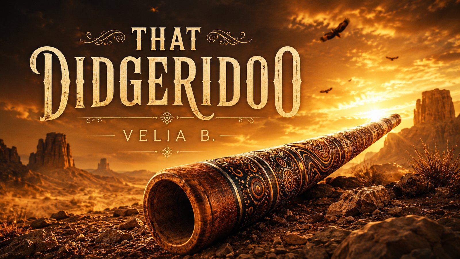 That Didgeridoo Thumbnail mit Didgeridoo in Wüstenlandschaft
